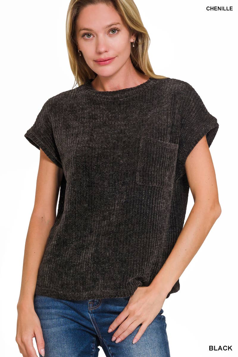 Black Chenille Sweater