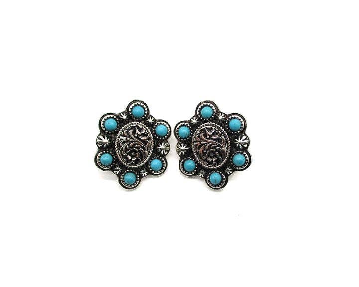Engraved Oval Earring - CN