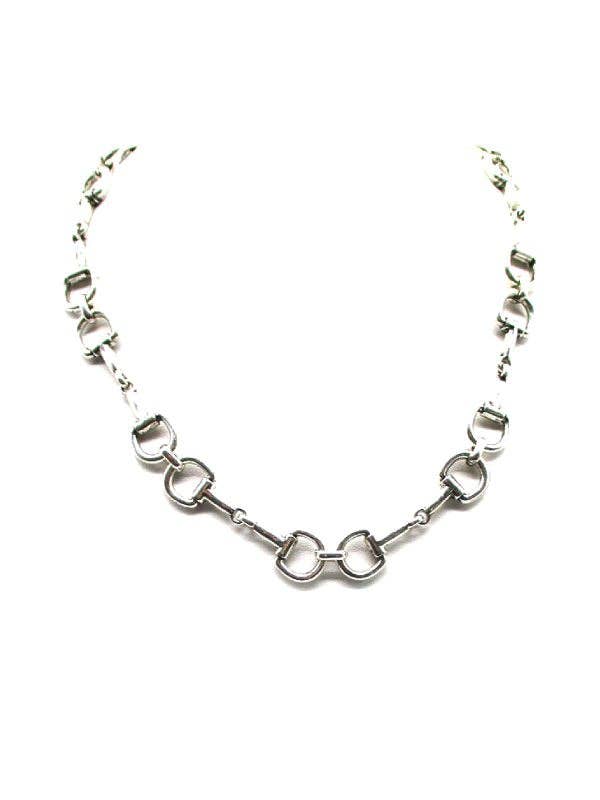 Snaffle Bit Linked Necklace - CN