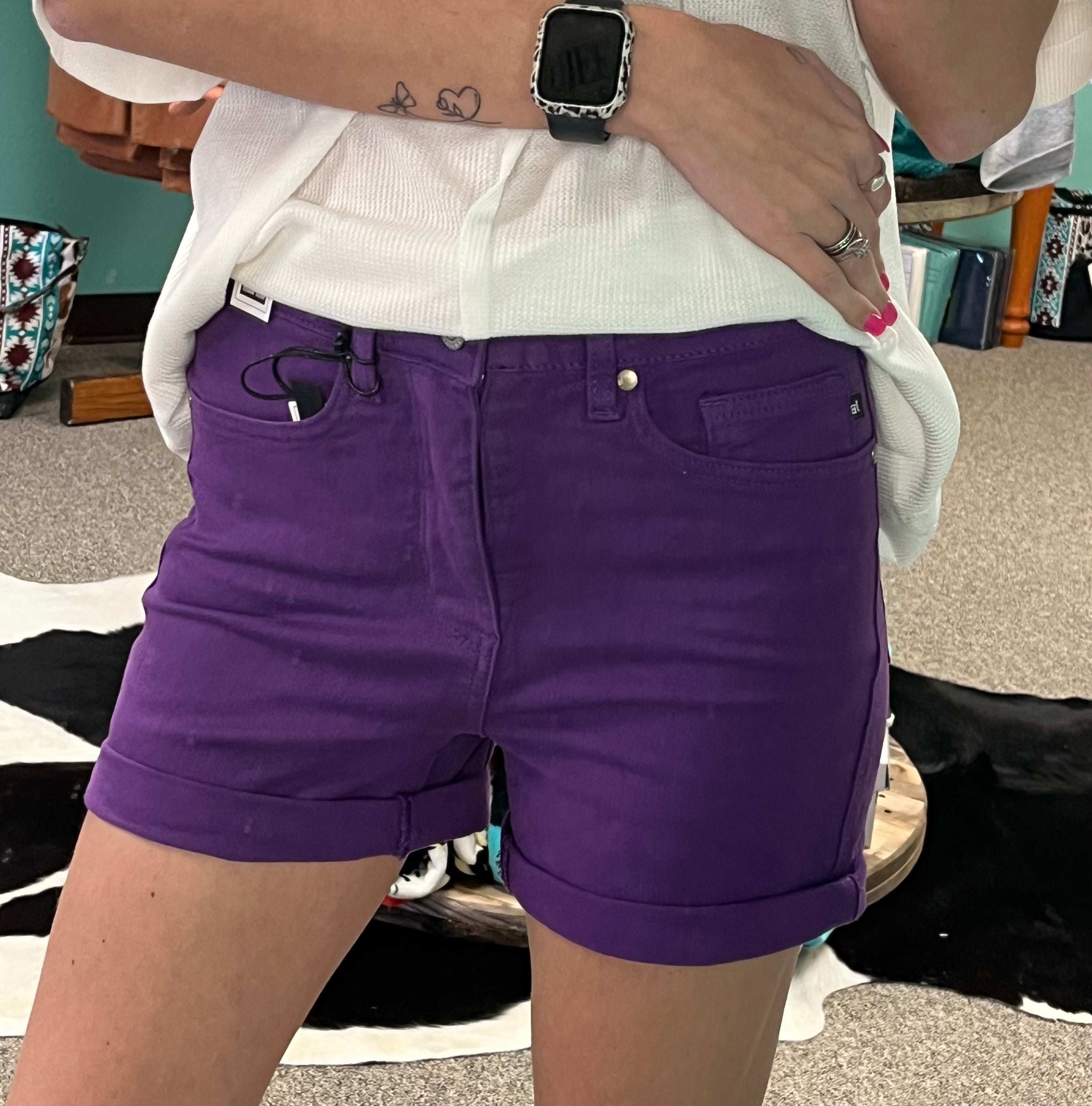 Judy Blue Purple Shorts