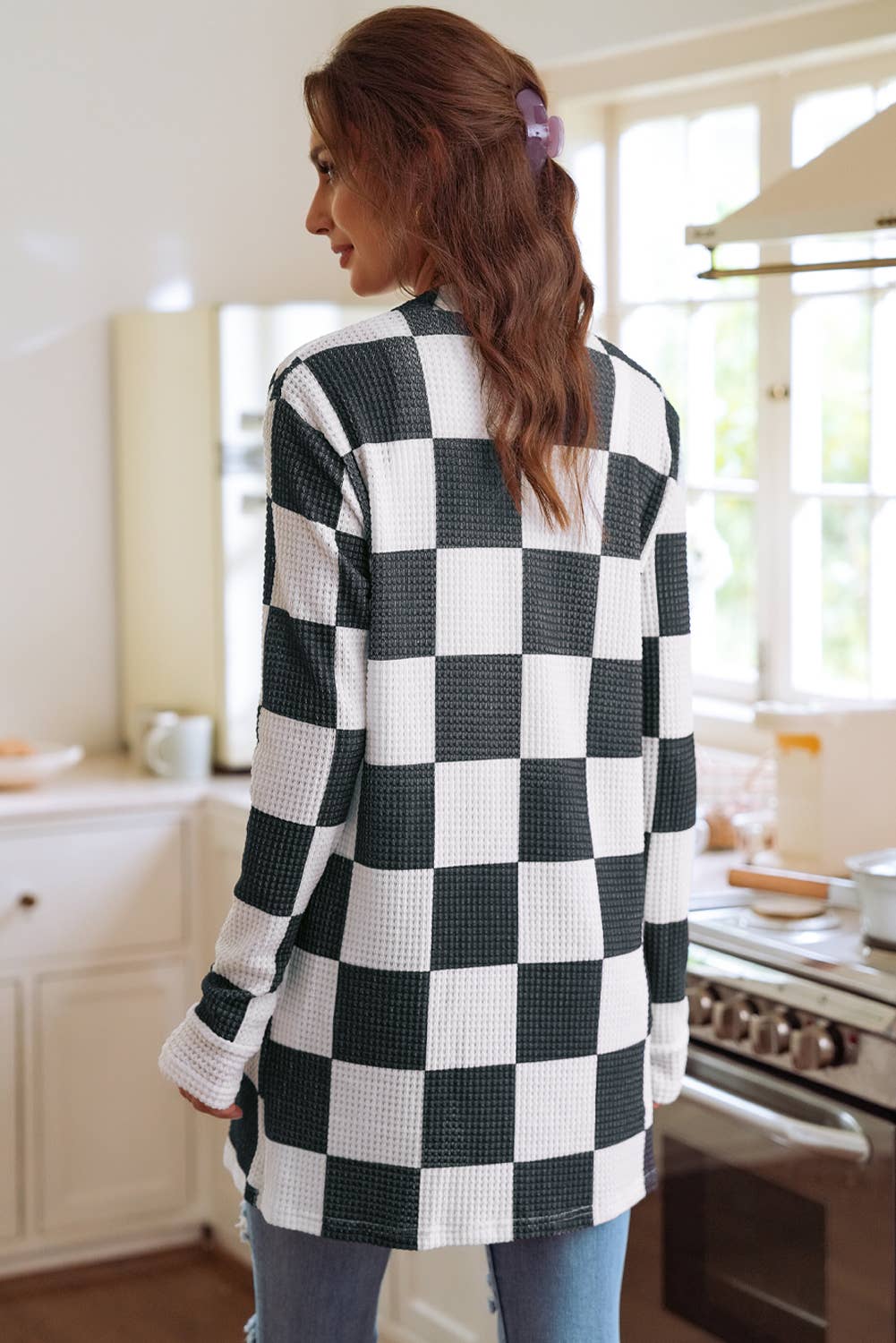 Checkered Cardigan