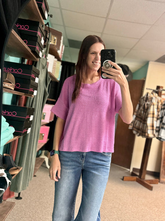 Mauve Drop Shoulder Top