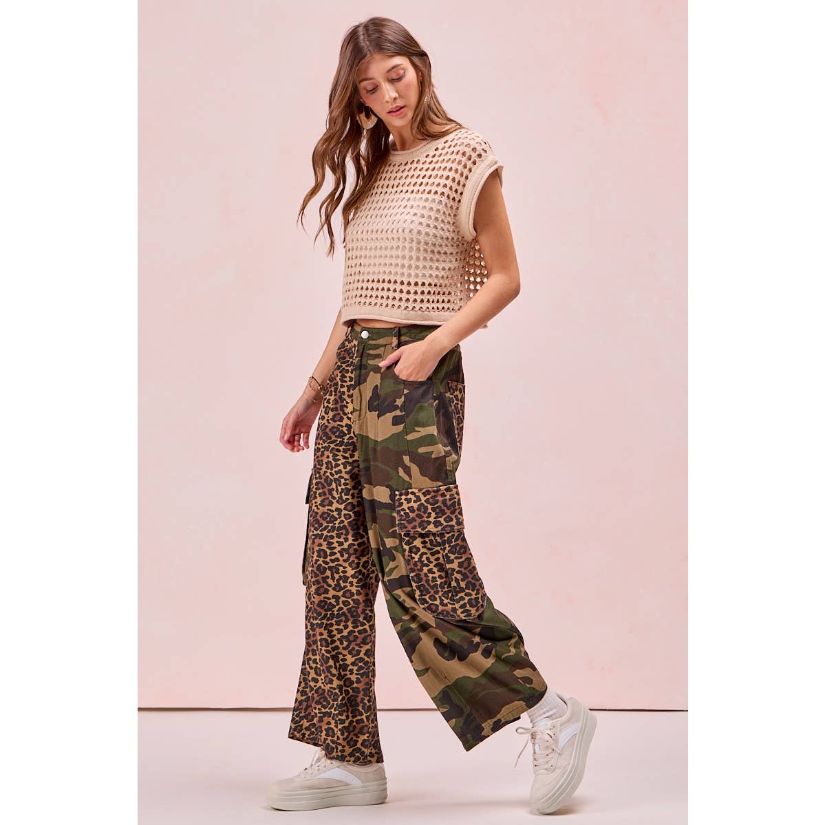 Leopard Camo Cargo Pants - CN