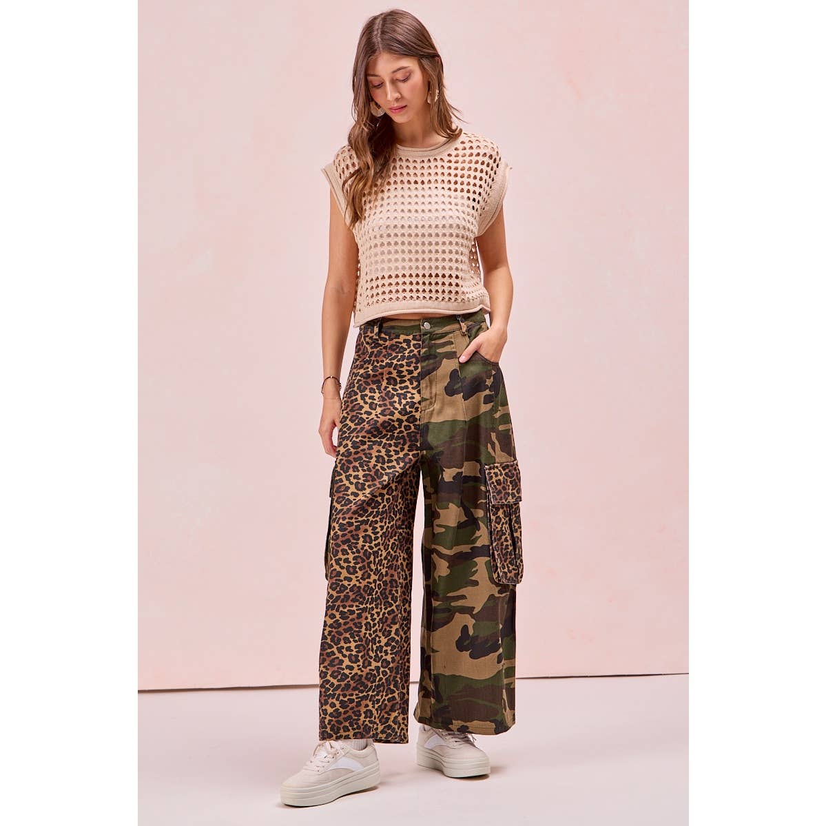 Leopard Camo Cargo Pants - CN