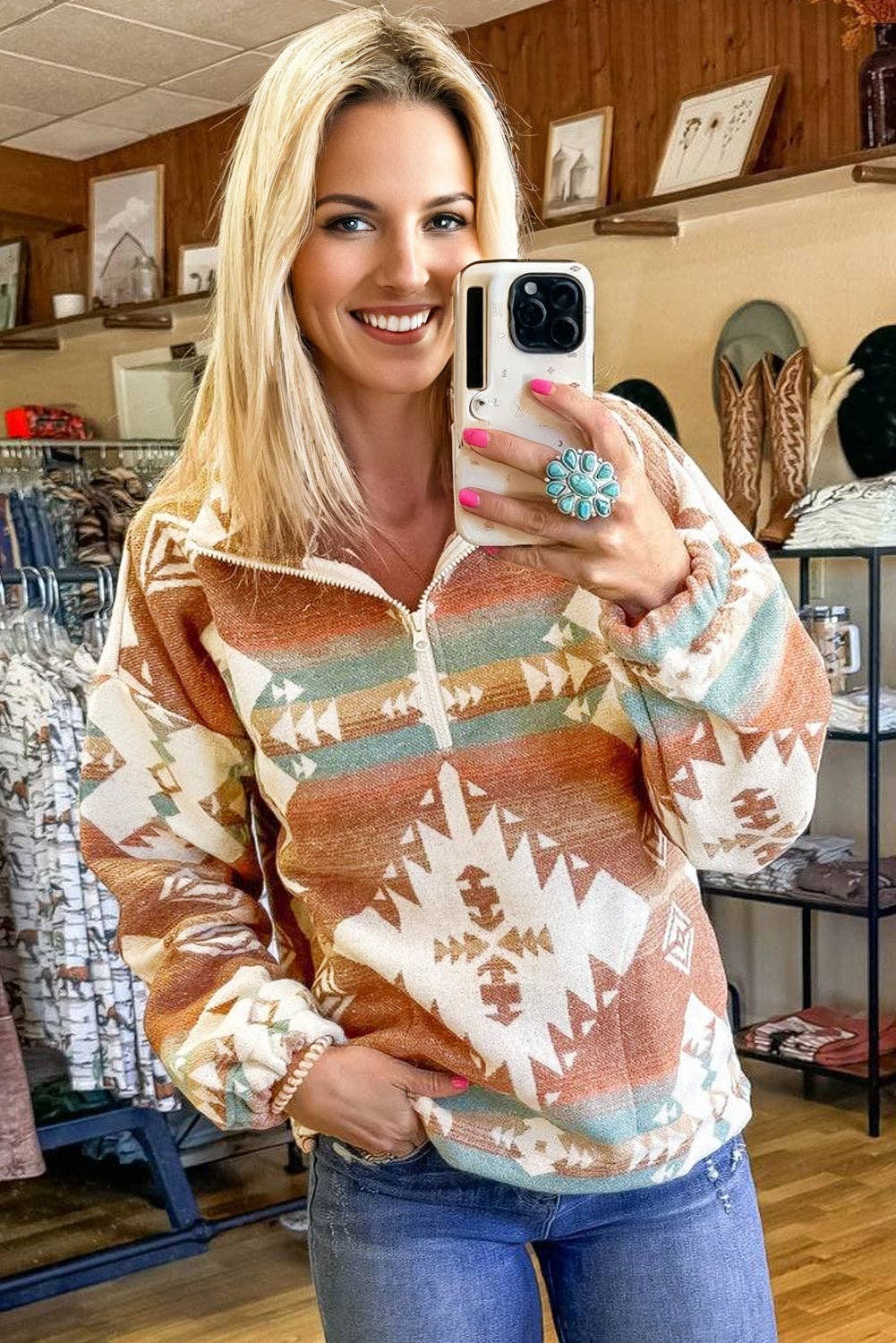 Sierra Aztec Quarter-Zip