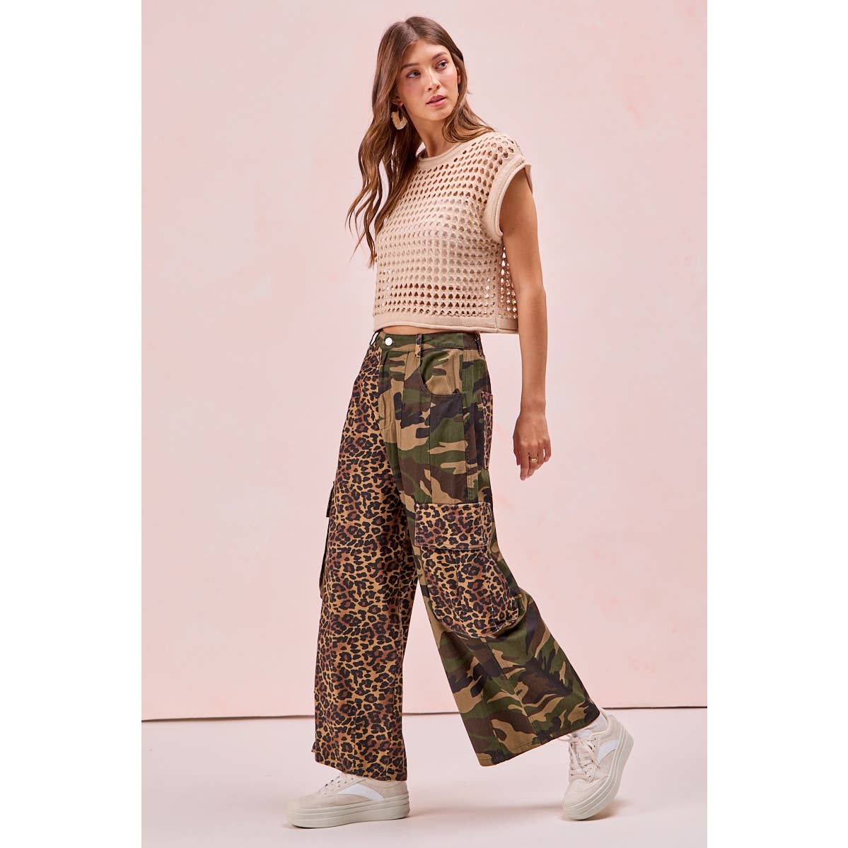 Leopard Camo Cargo Pants - CN