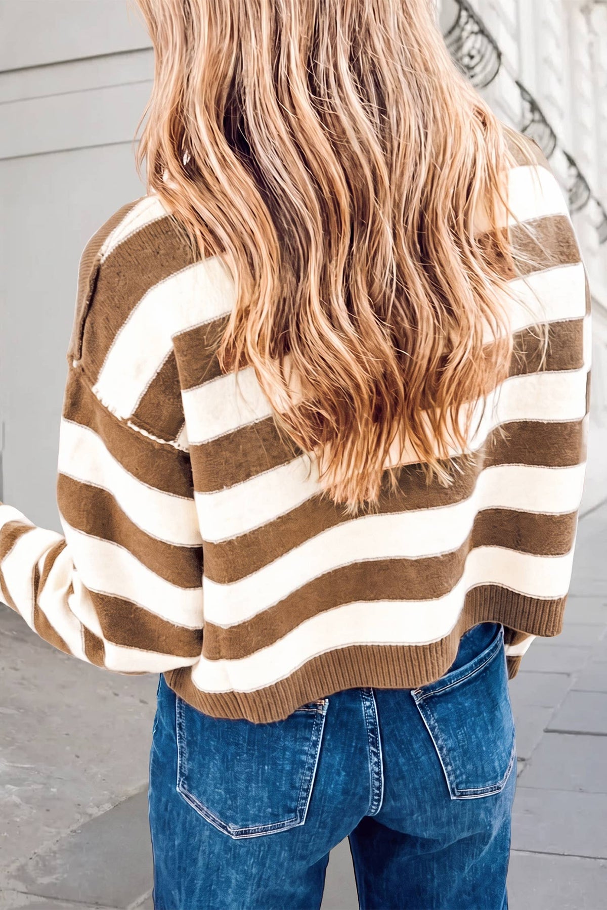 Brown Striped Sweater