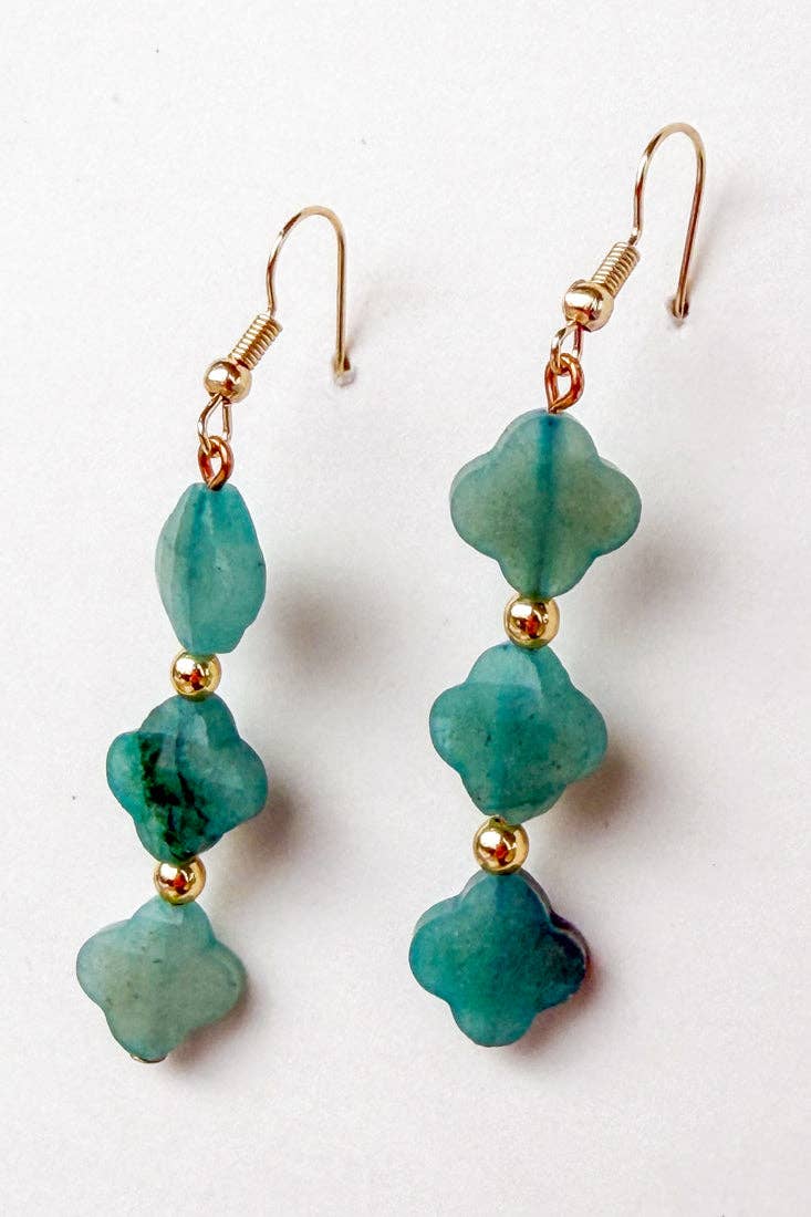 Turquoise Clover Earrings - CN