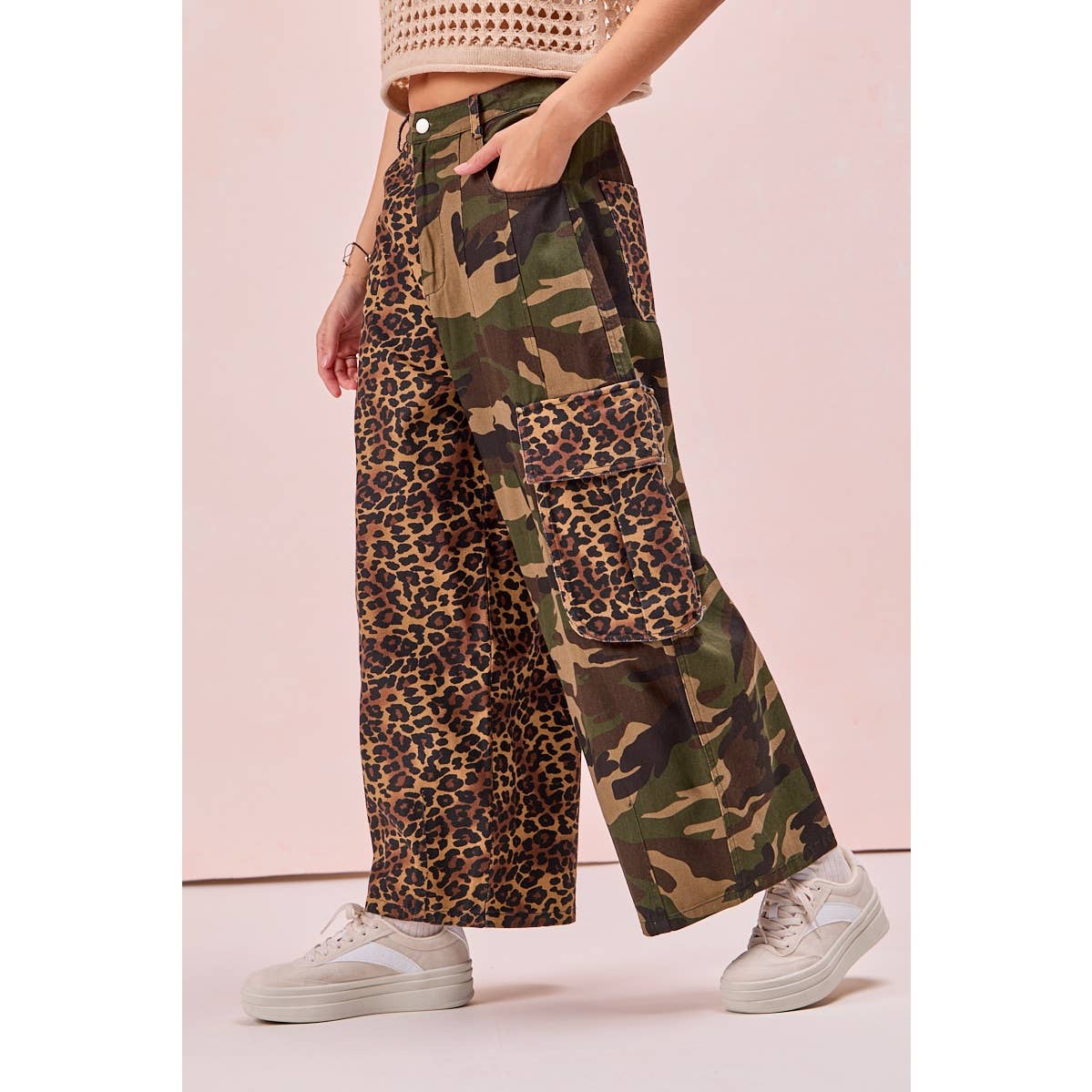 Leopard Camo Cargo Pants - CN