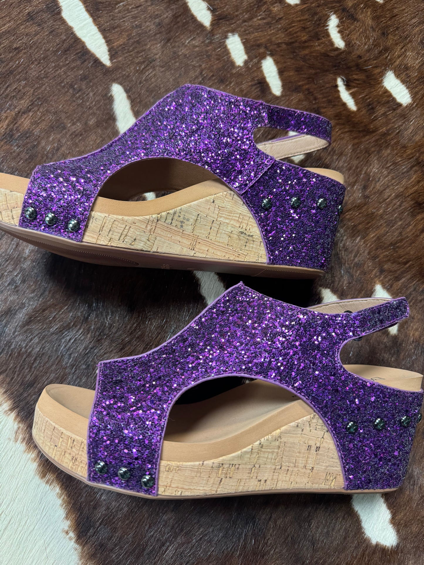 Corky Glitter Wedges