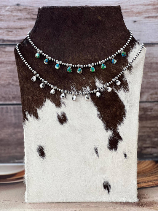 Nizhoni “Spirit of the Southwest” Kingman Turquoise Sterling Silver Beaded Necklace