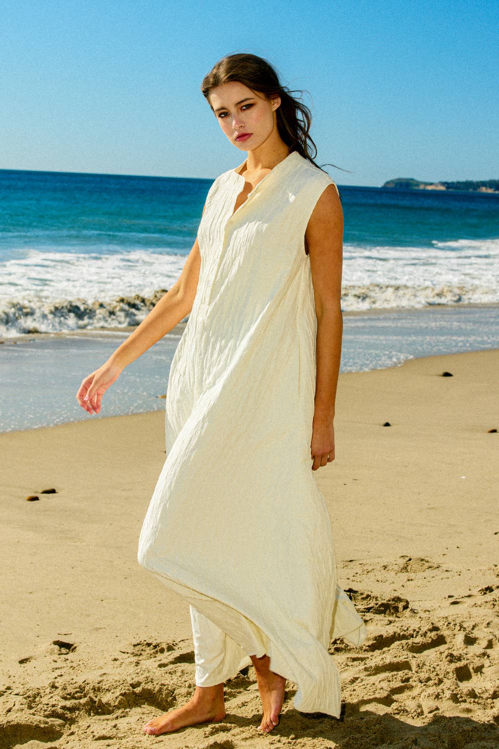 Cream Wideleg Jumpsuit - CN