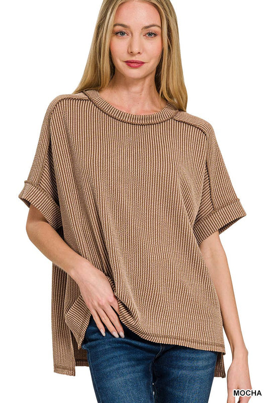 Brown Corded Top - CN