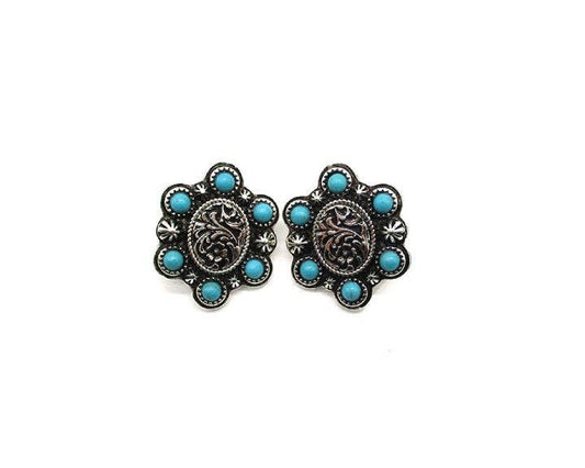 Engraved Oval Earring - CN