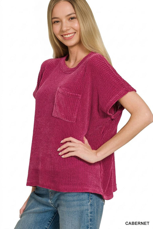 Cabernet Chenille Top - CN