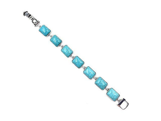 Faux Turquoise Magnetic Bracelet - CN