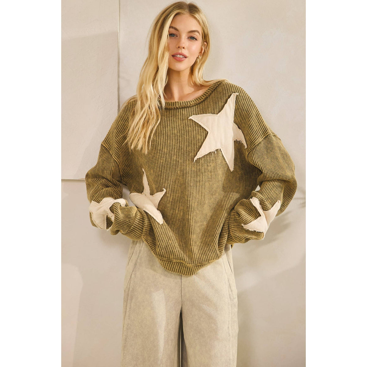 Star Pullover Knit Top - CN