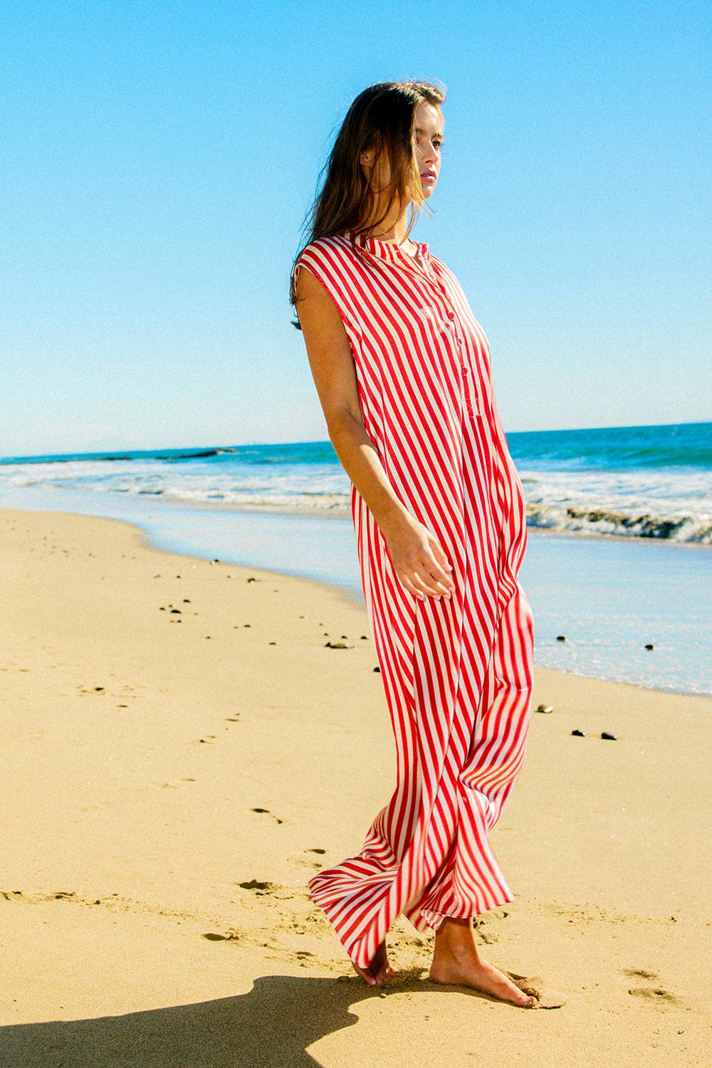 Red Wideleg Jumpsuit - CN