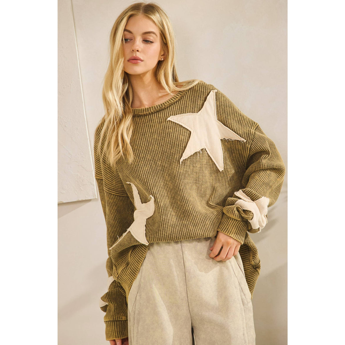 Star Pullover Knit Top - CN