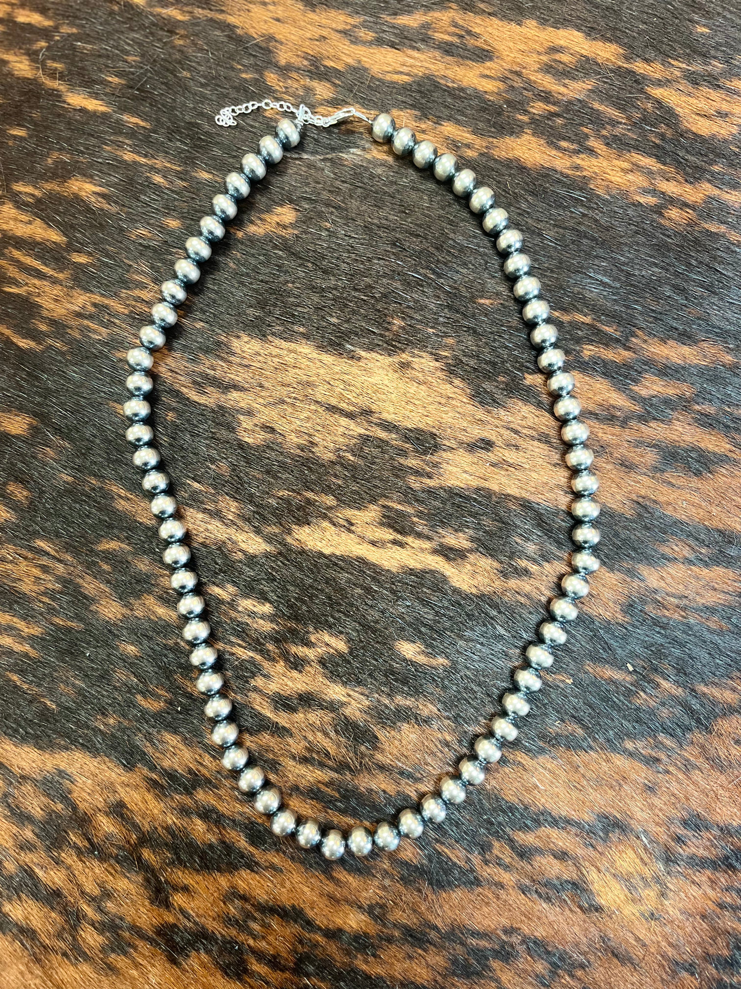 Navajo Pearl 8MM Necklace- 20inch