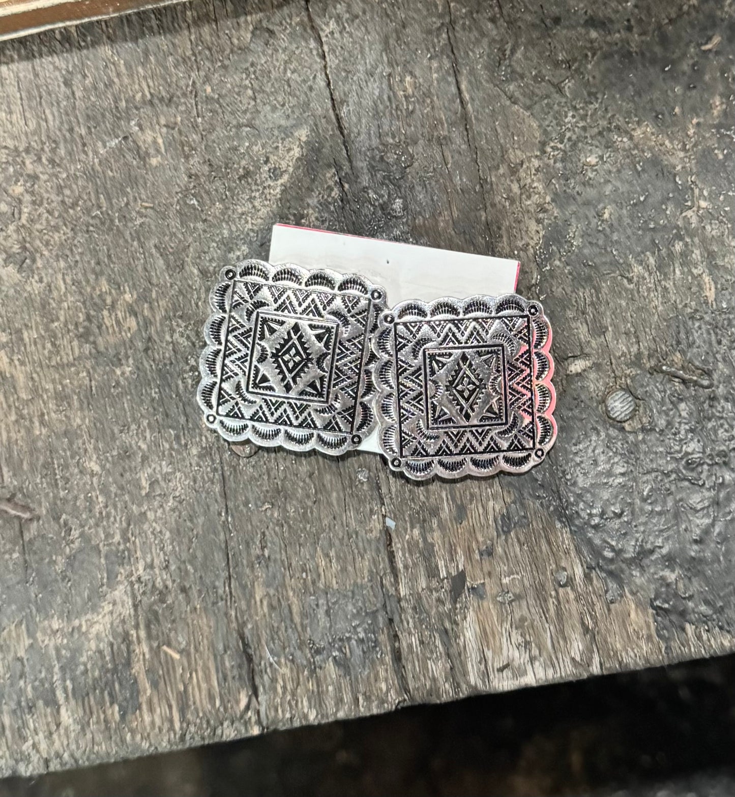 Large Square Earrings - CN