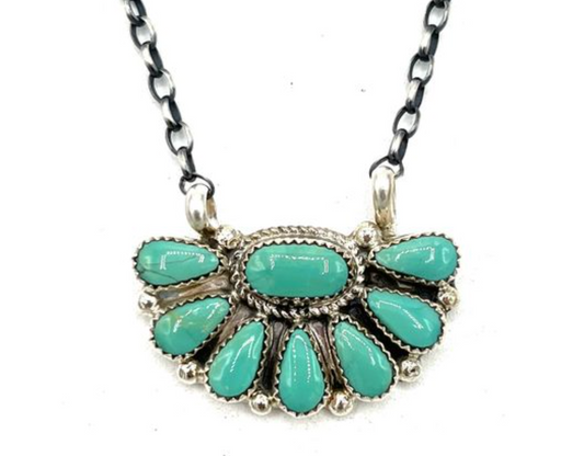 Navajo Kingman Turquoise Necklace - Alicia Wilson - CN
