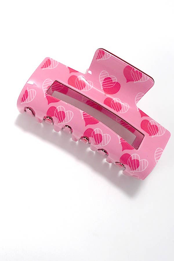 Pink Hearts Mini Clip