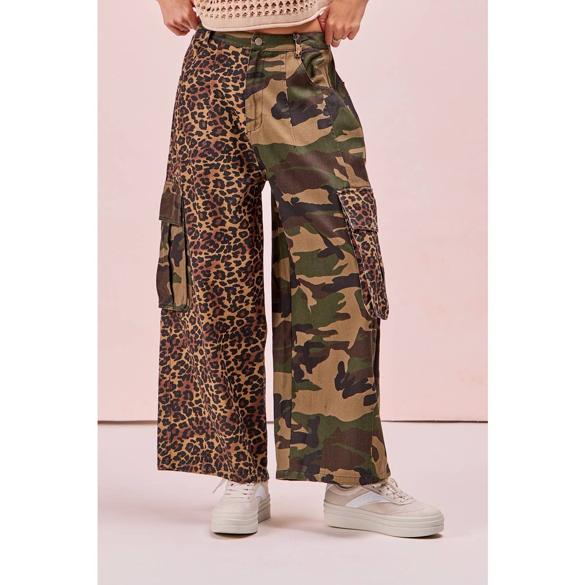 Leopard Camo Cargo Pants - CN