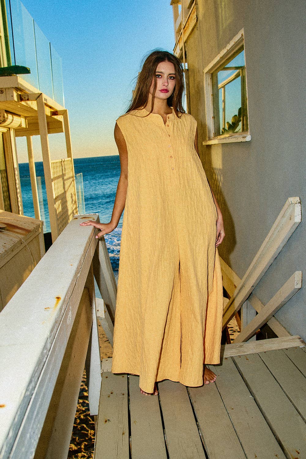 Cream Wideleg Jumpsuit - CN