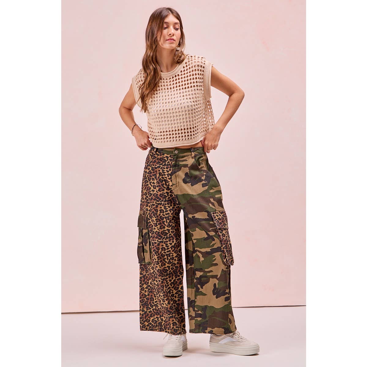 Leopard Camo Cargo Pants - CN