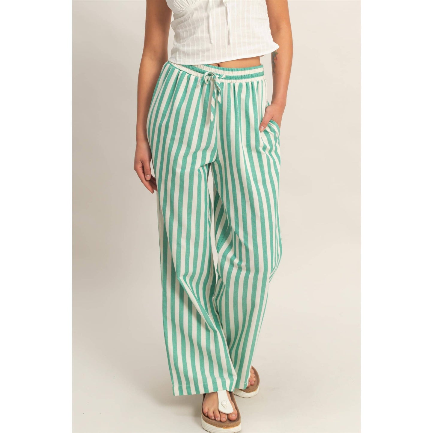 Green Striped Bottoms - CN