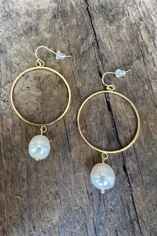 Pearl Hoop Earring - CN