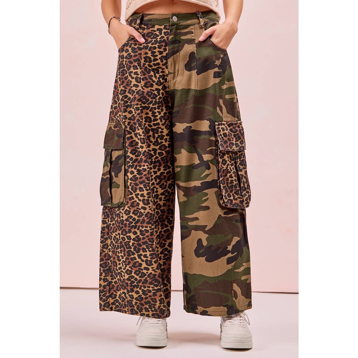 Leopard Camo Cargo Pants - CN