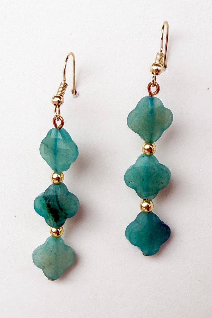 Turquoise Clover Earrings - CN
