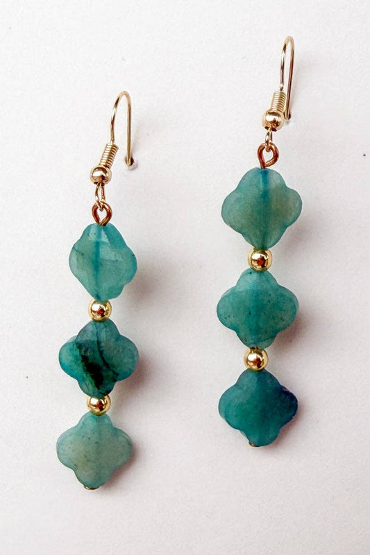 Turquoise Clover Earrings - CN