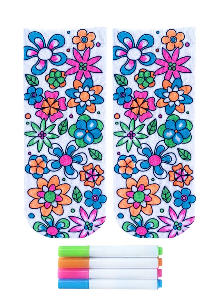 Floral Color Socks