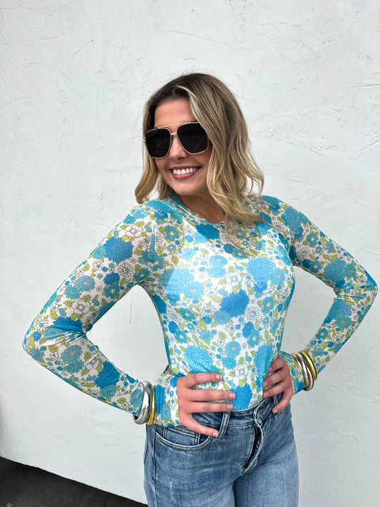 Floral Mesh Top - CN