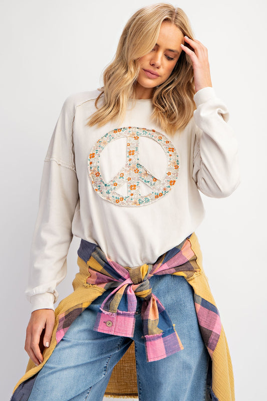 Peace Vibes Terry Pullover